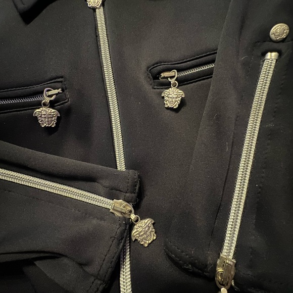 Rare Vintage, Versace intensive Black Medusa one piece, long sleeve bodysuit. - Picture 8 of 16